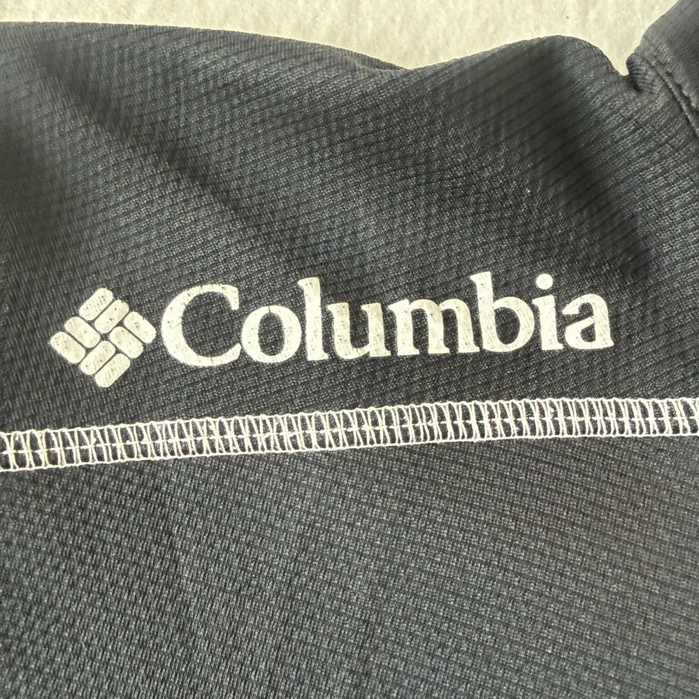 Columbia Golf Quarter Zip Pullover Mens Small Black Mizzou Tigers Omni-Wick